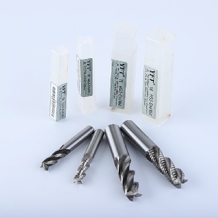 Stainless steel special white steel milling cutter YFT brand milling cutter black gold steel through center end milling cutter 4-blade 4F straight shank milling
